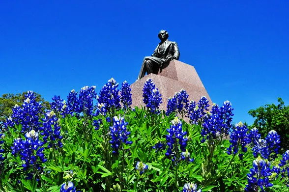 Statue of Stephen F. Austin at San Felipe de Austin State Historic Site